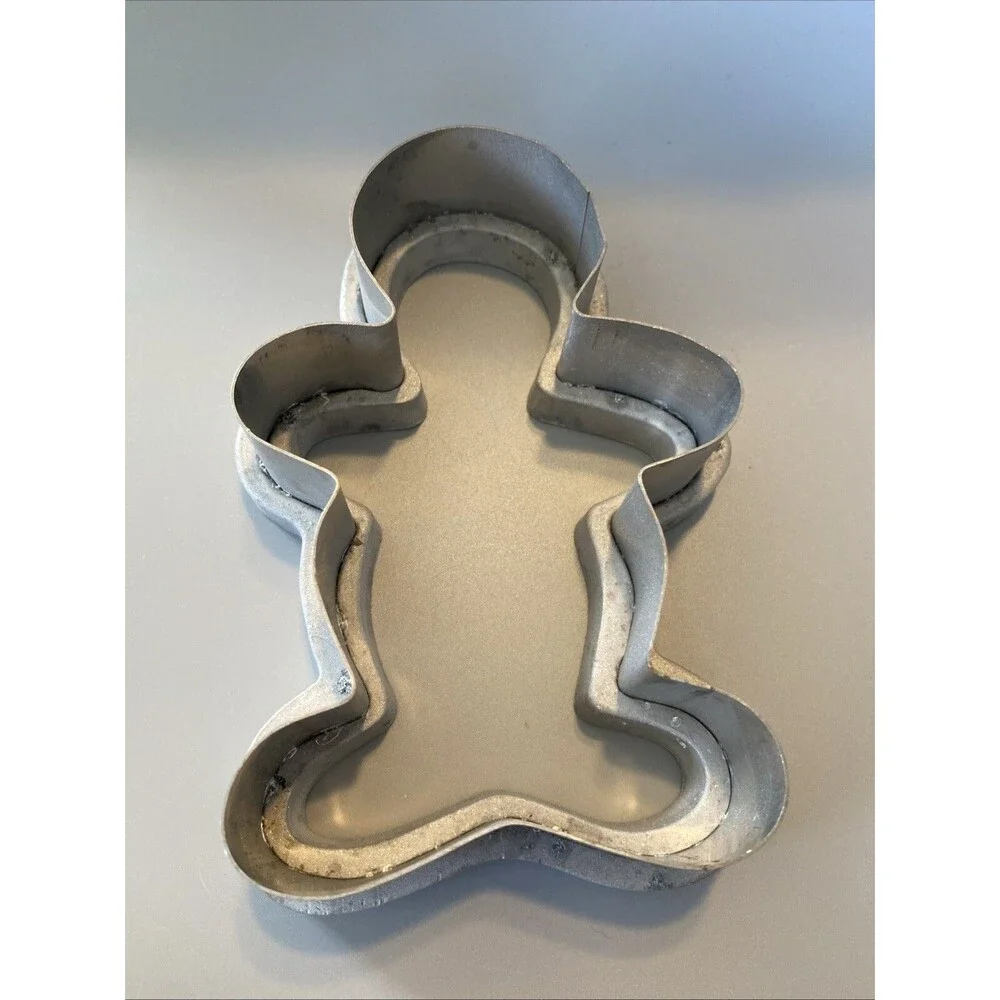 Vintage Metal Back Gingerbread Man Cookie Cutter 6'X4
